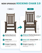 SEWALL HDPE Rocking Chair, Oversized Outdoor Rocking Chair - Image 3