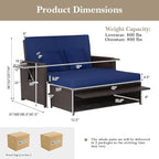 HAPPYGRILL Patio Rattan Wicker Daybed - Image 7