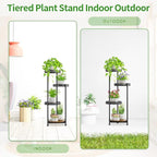 4 Tier Plant Stand Indoor Outdoor, Metal Flower Pot Shelf Holder Clearance - Image 6