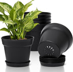 T4U 7.5 Inch Plant Pots 6 Pcs, Flower Pots by T4U
