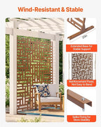 VEVOR Metal Privacy Screen, Outdoor Privacy Screens & Panels, Freestanding - Image 3