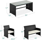 Best Choice Products 4-Piece Outdoor Wicker Patio Conversation Furniture Set - Image 7