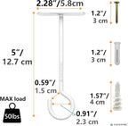 NACETURE Ceiling Hooks Heavy Duty 2 Pack - Image 7