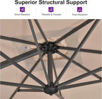 PURPLE LEAF 9 Feet Square Cantilever Umbrella Patio Umbrella - Image 3