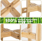 OERGKE Adjustable Plant Stand Indoor, Bamboo Mid Century Modern Plants Stands - Image 5