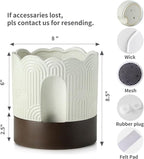 Nihow Self Watering Plant Pot: 8 Inch Ceramic Planter - Image 2