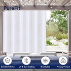 PureFit Outdoor Curtains for Patio Waterproof Weatherproof, UV and Fade - Image 3