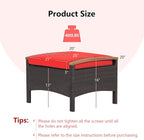 RELAX4LIFE Outdoor Wicker Ottomans - Image 7