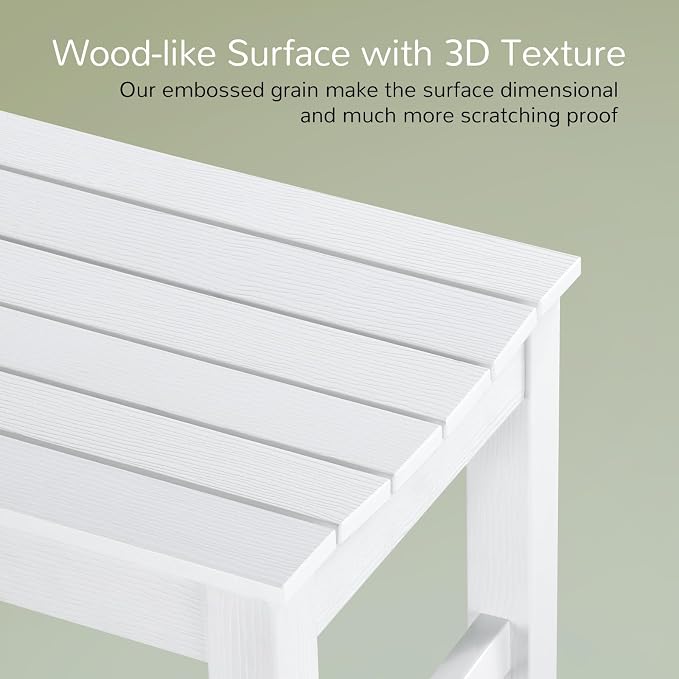 Stoog Outdoor Bench Set of 2, 2-Person Backless Outdoor Benches Weatherproof - Image 8