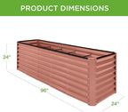 Best Choice Products 8x2x2ft Outdoor Metal Raised Garden Bed, Rectangular Deep - Image 7