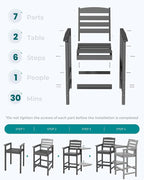 SERWALL Tall Adirondack Chairs Set of 2 - Image 6