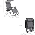 Best Choice Products Folding Zero Gravity Outdoor Recliner Patio Lounge Chair - Image 3
