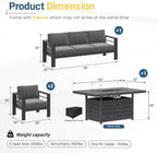 Wisteria Lane Aluminum Patio Furniture Set, Patio Conversation Set - Image 2