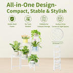 6 Tier Metal Plant Stand, 6 Potted Multiple Flower Pot Holder Shelf, - Image 5