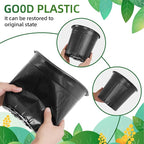 50 Pcs 2 Gallon Nursery Pots, Thickened Soft Plastic Plant Pots - Image 5