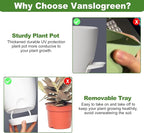 Planters for Indoor Plants, 8/7/6.5/6/5.5/5 Inch Self Watering Planters - Image 3