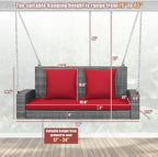 RELAX4LIFE 2-Person Porch Swing Bench - Image 8