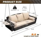 Grepatio Wicker Hanging Porch Swing - Image 7
