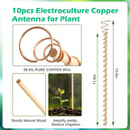 6pcs Electroculture Plant Stakes, 13.5'' Copper Coil Wire Antennas Garden Stakes - Image 2