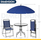 Shintenchi 6 Piece Patio Dining Set - Image 6