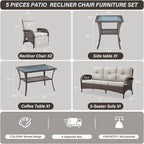 Belord 5 Piece Patio Furniture Set - Image 2