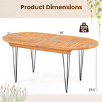 Tangkula 71" Outdoor Dining Table - Image 3