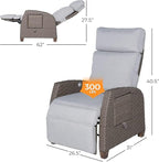 Grand patio Indoor & Outdoor Recliner Chair PE Wicker Patio Recliner - Image 2