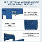 7 Piece Outdoor Dining Table Set HIPS Patio Dining Sets - Image 5