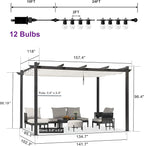 PURPLE LEAF 10' x 13' Outdoor Retractable Pergola - Image 5