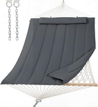 SUNCREAT Hammocks for Outside, Two Person Hammock for Patio, Dark Grey by SUNCREAT