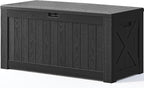 Patiowell 120 Gallon Large Deck Box, Outdoor Lockable Storage Box - Image 9