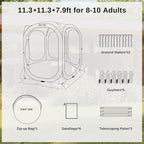 East Oak Screen House Tent Pop-Up, Portable Screen Room Canopy Instant Screen - Image 7