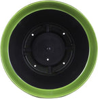 Garden Elements Indoor/Outdoor Glazed Brushed Happy Plastic Planter, Dark Green - Image 3
