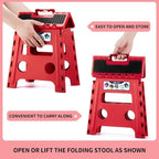 Delxo Folding Step Stool, Non-Slip Stool 13 inch Height Premium Heavy Duty - Image 7