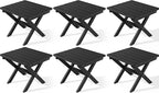 SERWALL Folding Outdoor Side Table Set of 6, Adirondack End Table by SERWALL