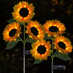 Solar Sunflower Lights, 800mA Solar Garden Light by Meagoo