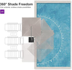 PURPLE LEAF Patio Umbrella 10' X 13' Rectangle Cantilever Umbrella Large - Image 5