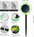 Outdoor Solar Lights, 4 Pack Led Solar Sunflower Lights, Stake/Wall 2-in-1 - Image 5