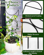 4 Pack Trellis for Indoor Climbing Plant, Small Metal Outdoor Garden Trellis - Image 2