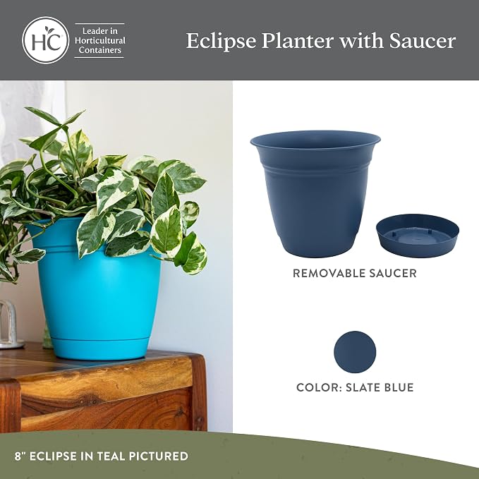 The HC Companies 12 Inch Eclipse Round Planter Pots - Image 2