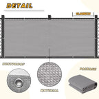 LOVE STORY 3'x16' Gray Balcony Screen Privacy Fence Cover UV Protection - Image 6