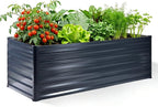 Galvalume Raised Garden Bed 8x4x1.95FT–3X Rust Resistant Aluminum-Zinc Steel by FOYUEE