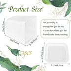OJYUDD 72 Pcs 3 Inch White Square Plastic Pots - Image 2