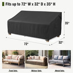 MR.COVER 3-Seater Outdoor Couch Cover Waterproof, Patio Furniture Cover - Image 2