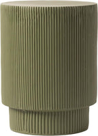 LeisureMod Modern Side Table Round Fiberstone Top Accent End Table by LeisureMod