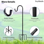 Shepherd Hooks - 2 Pack 46 Inch Bird Feeder Pole - Image 2