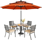 PHI VILLA 5 Pieces Outdoor Dining Set by PHIVILLAThepioneerofcomfortablehouseholdsupplies