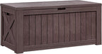 Flamaker Resin Deck Box 120 Gallon Waterproof Large Outdoor Indoor Storage Box by Flamaker