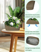 vensovo 15 Inch Galvanized Planters - Image 3