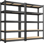 REIBII 2400LBS Garage Shelving Heavy Duty 5 Tier Storage Shelves Adjustable by REIBII